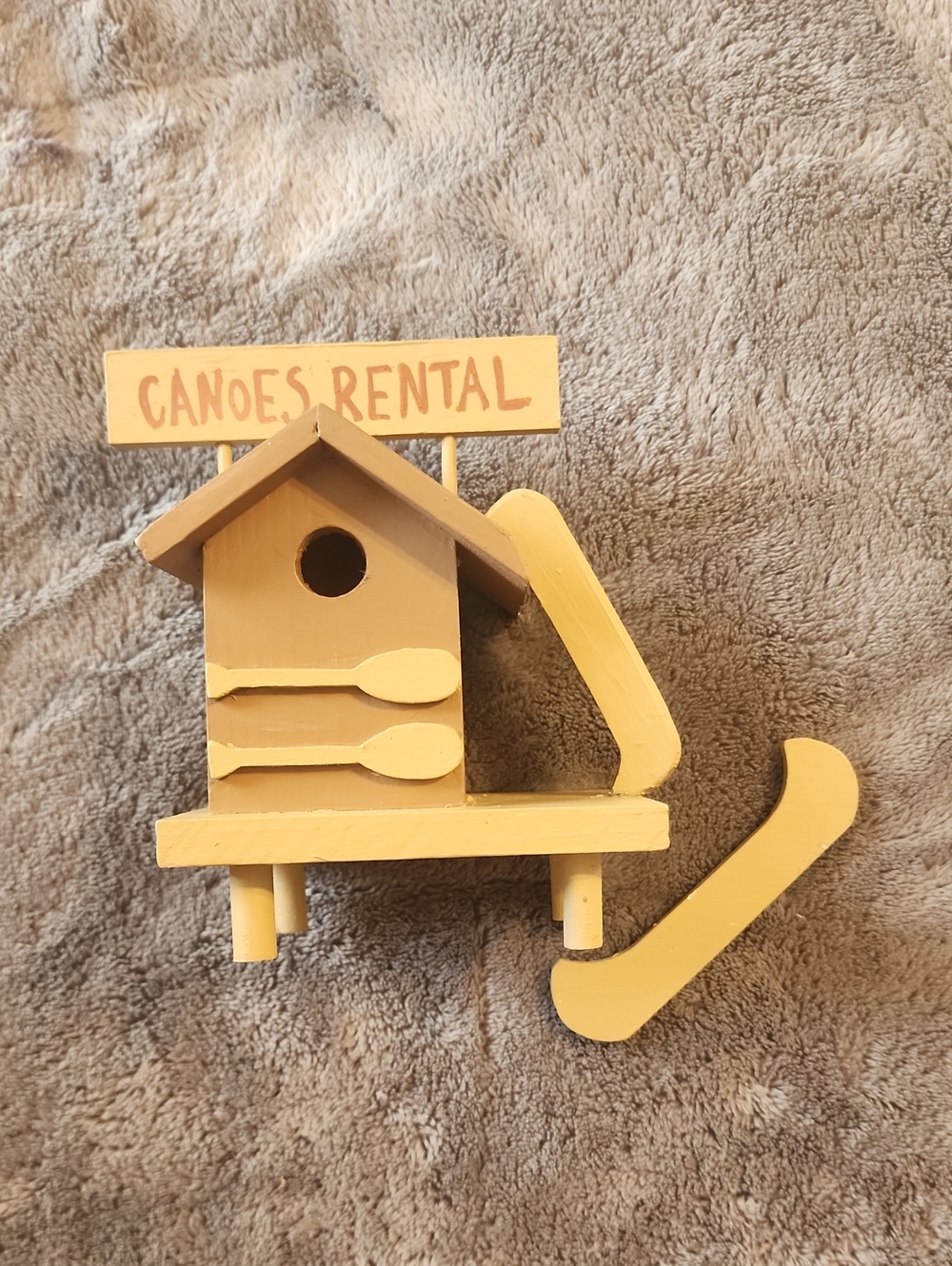 Canoe Rental Mini Birdhouse! Wooden & Handpainted!